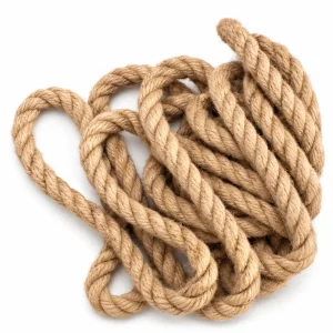 cuerda de yute natural enrollada