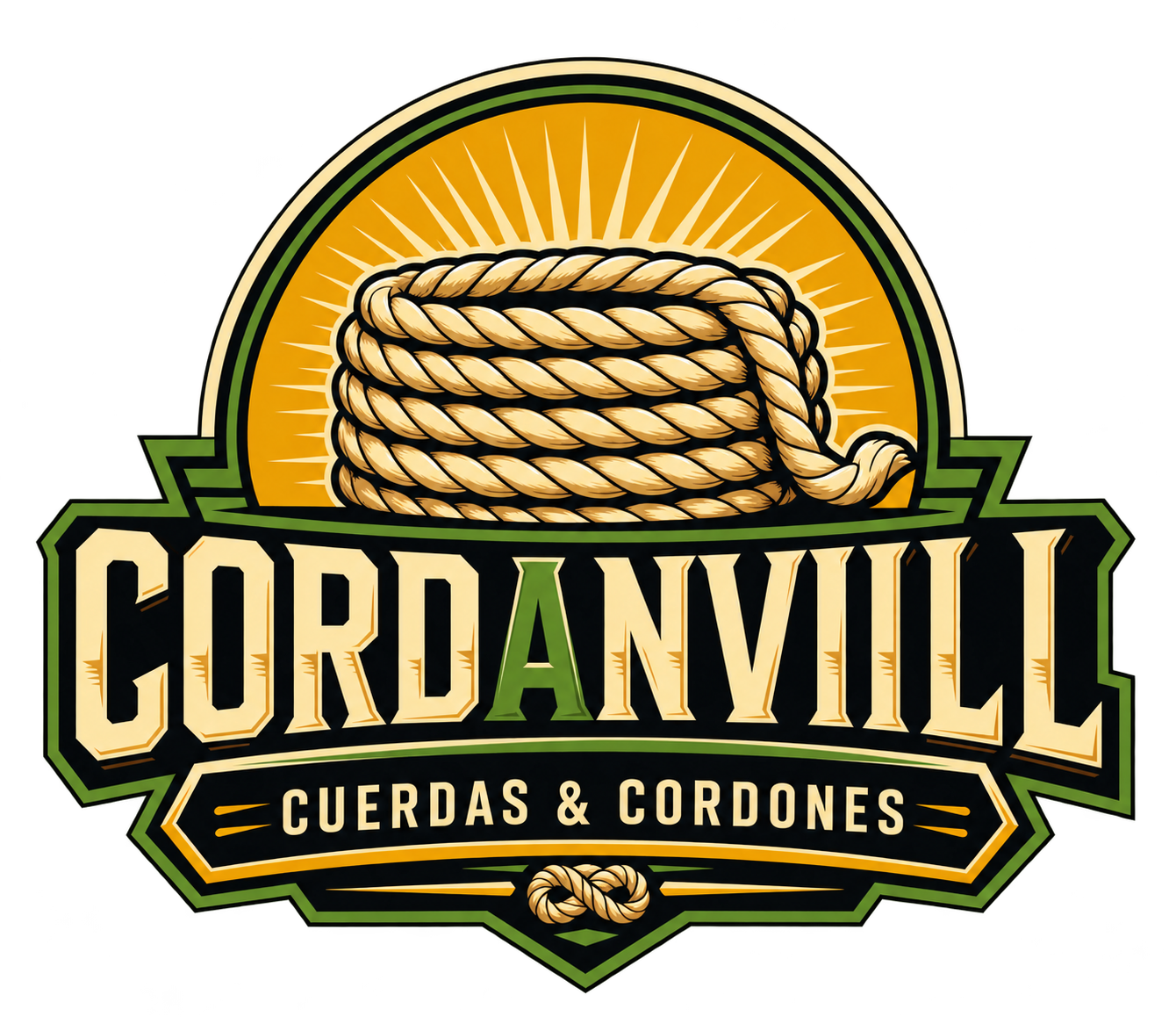 emblema náutico cordanvill con cuerdas